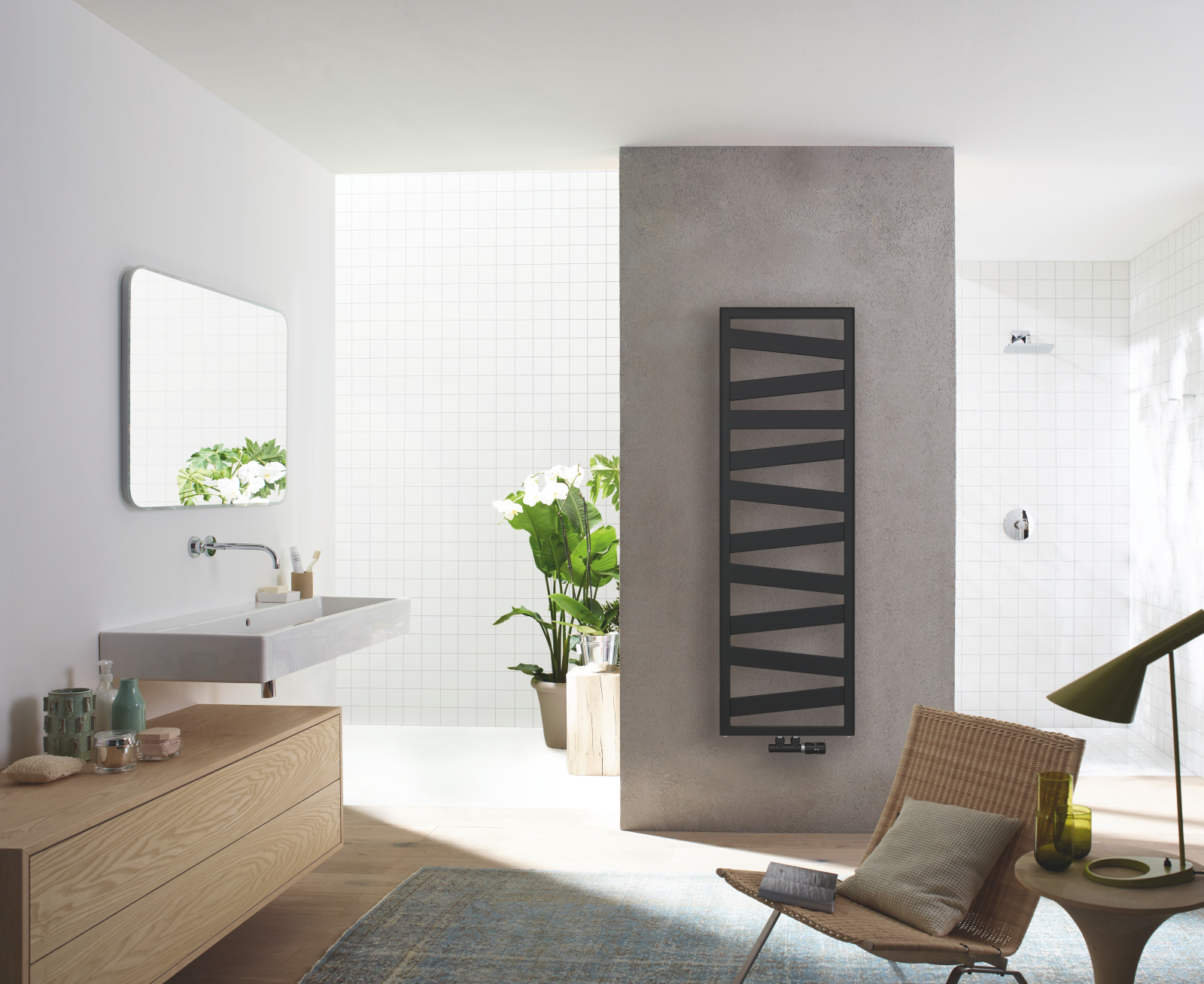 Rendering Zehnder Ribbon Decorative radiator Front view
